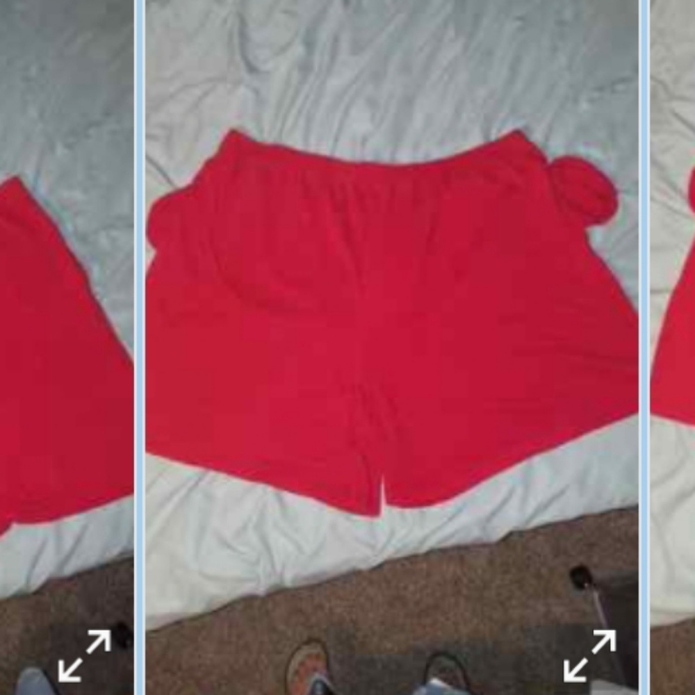 Red stretcy shorts